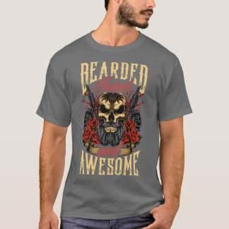 Bearded Inked And Awesome Badass Dad T-Shirt
