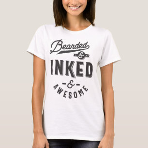 Bearded Inked & Awesome Shirt Beard Tattoo Lover