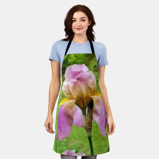 Bearded Iris All Over Print Apron (Worn)