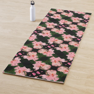 Bearded Iris Flower In Peach Abstract Pattern    Yoga Mat