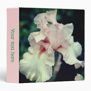 Bearded Iris Flower In Peach Personalized Binder