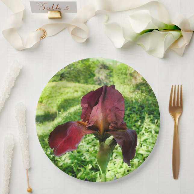Bearded Iris Paper Plate (Wedding)