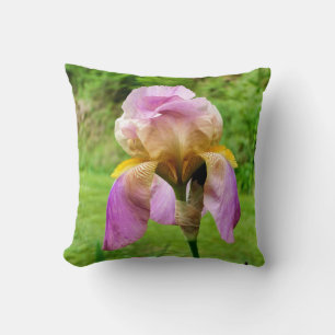 Bearded Iris Throw Cushion