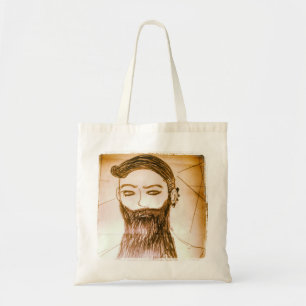 bearded man manga anime in twisted world tote bag