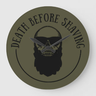 Bearded quotes funny beard sayings gifts large clock