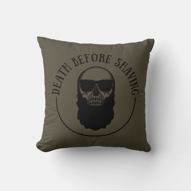 Bearded quotes funny beard sayings gifts throw pillow (Front)