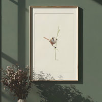 Bearded Reedling Watercolor Art