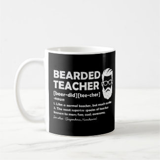 Bearded Teacher Funny Definition Personalized Coffee Mug