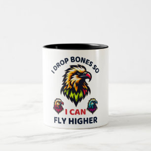 Bearded Vulture Symbolizing Strength and Rarity Two-Tone Coffee Mug