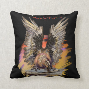 Bearded Vulture Throw Pillow