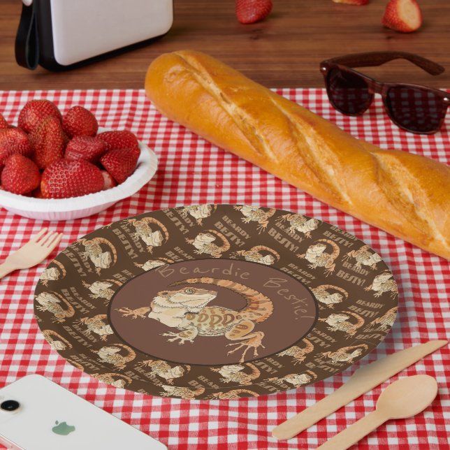 Beardie Bestie!  Paper Plate (Picnic)