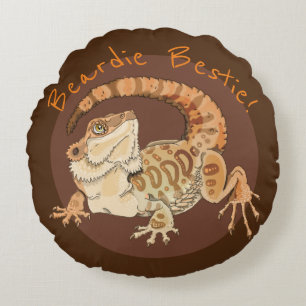 Beardie Bestie!  Round Pillow