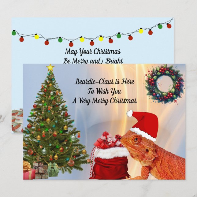 Beardie-Claus - Bearded Dragon  (Front/Back)