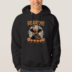 Beardie Halloween Night Design Hoodie