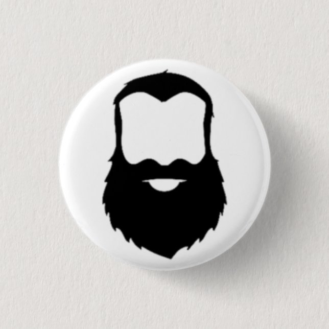 BEARDS 1 INCH ROUND BUTTON (Front)