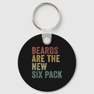Beards Are The New Six Pack Funny Bearded Men  Keychain