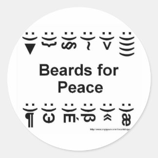 beards for peace stickers