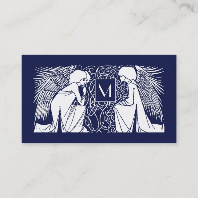 Beardsley Angels Monogram Mommy Calling Card (Front)