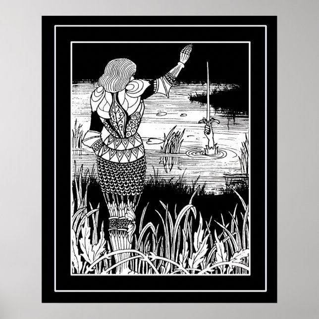 Beardsley Excalibur& Knight Art Poster (Front)