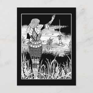 Beardsley Knight Excalibur Post Card