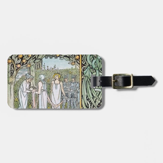 Beardsley: Morte D'Arthur Luggage Tag (Front Horizontal)