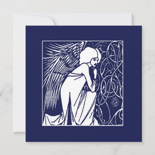 Beardsley Nouveau Angel Carte de fin de année (Devant)