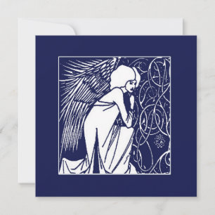 Beardsley Nouveau Angel Carte de fin de année