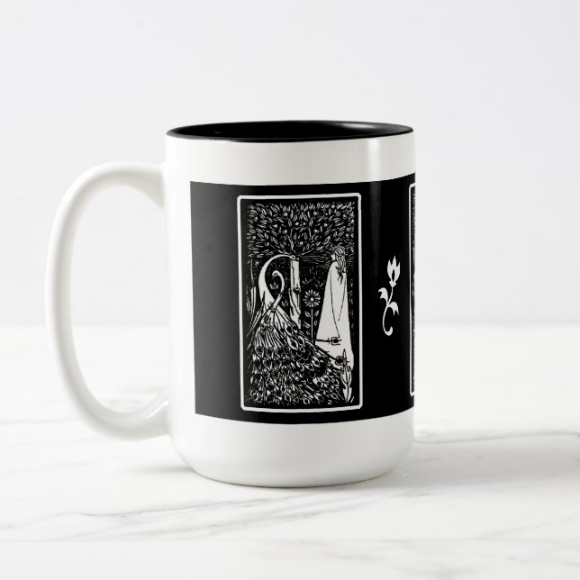 Beardsley Peacock & Lady Mug (Left)