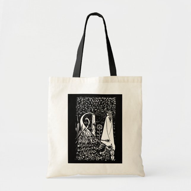 Beardsley Peacock & Lady Tote Bag (Front)
