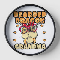 Beared Dragon Grandma Wall Clock