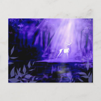 Bearer of Wishes - White Stag Postcard