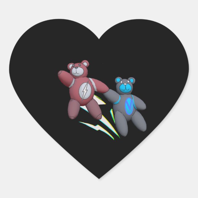 BearFlash(1) Heart Sticker (Front)