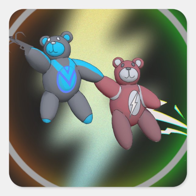 Bearflash(2) Square Sticker (Front)