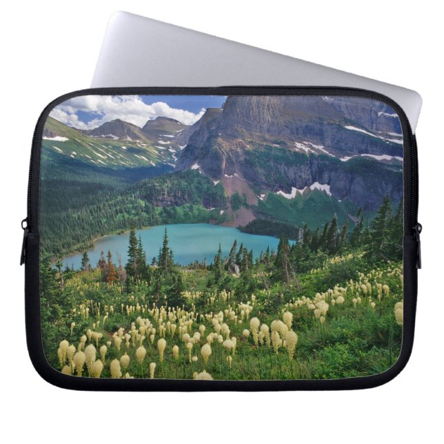 Beargrass above Grinnell Lake in the Many Laptop Sleeve (Front)