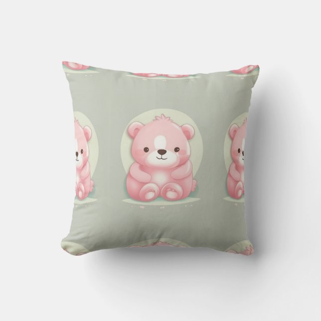 Bearing Children's Lunch Throw Pillow (Front)