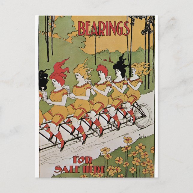 Bearings Bicycle Poster Postcard (Front)