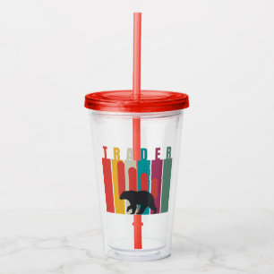 Bearish market Trader Simple design Acrylic Tumbler