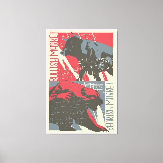 Bearlish Stock marché toile murale (Recto)