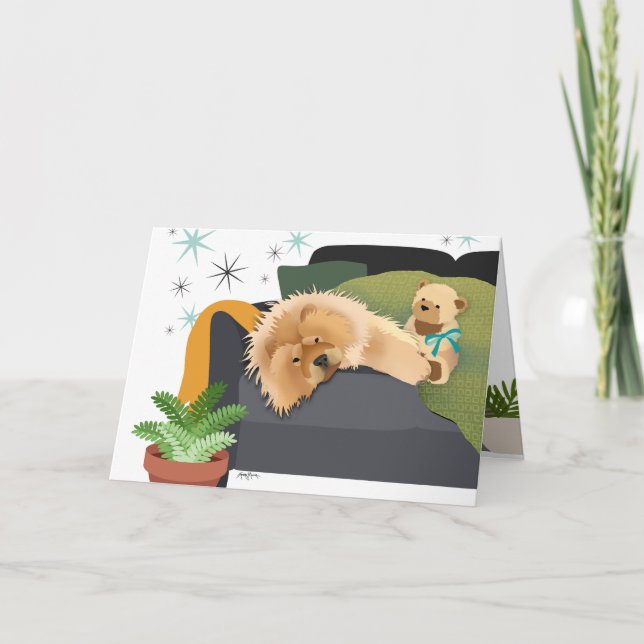 BEARLY AWAKE - CHOW cartes d'art (Devant)