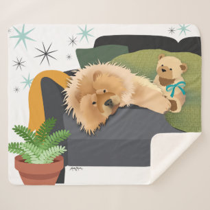 BEARLY AWAKE - CHOW sherpa blanket