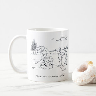 Bearly Golf cartoon right hand coffee mug