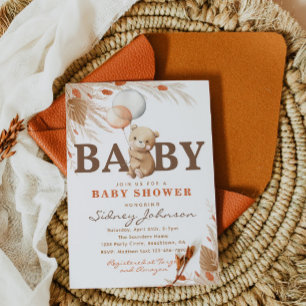 Bearly Wait Baby Shower Invitation   Bear Shower