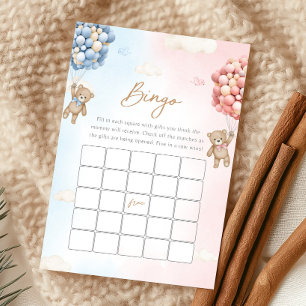 Bearly Wait Bear Balloon Gender Reveal Bingo Game