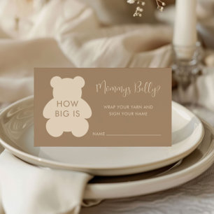 Bearly Wait Beige How Big Mommys Belly Enclosure Card