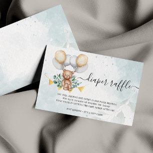 Bearly Wait Diaper Raffle Baby Shower Card