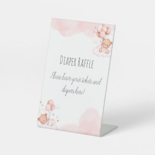 Bearly Wait Diaper Raffle Sign 