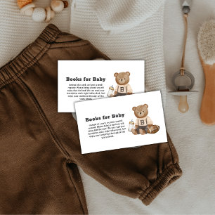 Bearly Wait Football Sport Books For Baby Shower  Enclosure Card