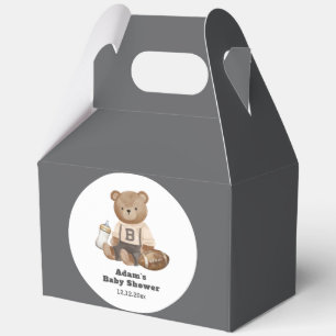Bearly Wait Football Sport Boy Baby Shower  Favor Box
