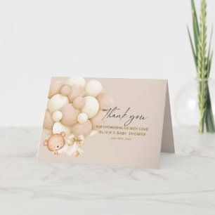 Bearly Wait Gender Neutral Baby Shower Thank You Card