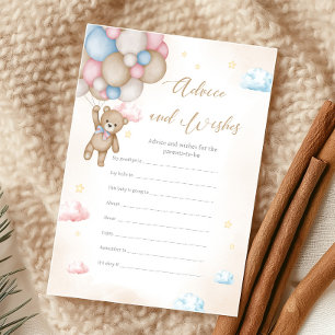 Bearly Wait Gender Reveal Advice & Wishes Game